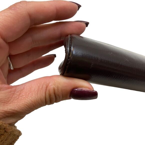 Vintage‎ Triangle New York Brown Leather Handbag Classic Style - Picture 6 of 16